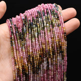 2mm Tourmaline Loose Beads Natural Stones for DIY Jewelry Making
