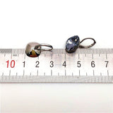 Square Crystal Earrings Bases 12mm with Lever Back Hook