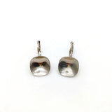 Square Crystal Earrings Bases 12mm with Lever Back Hook