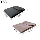 Square Flannelette/Leather Jewelry Organizer Display Roll Bag