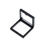 Square Floating Display Case Jewelry Storage Rack Ring Earring Stand Pendant