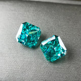 Green Paraiba Tourmaline Radiant Cut Loose Beads for Jewelry Making
