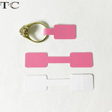 Square Head Self-Adhesive Label Ring Jewelry Tag