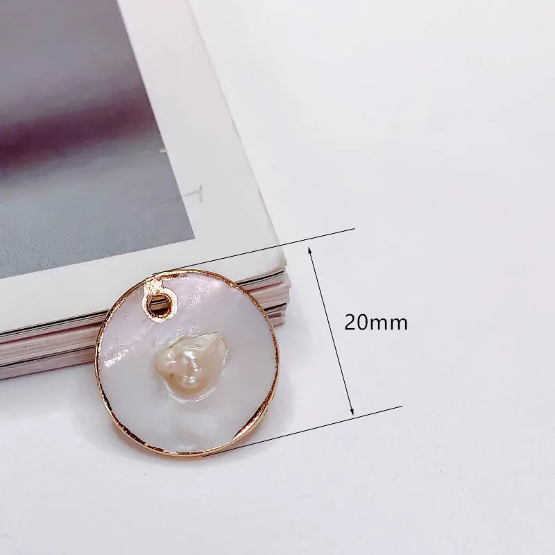 Shell Pendant Charms Necklace Accessories Jewelry DIY Material 3pcs