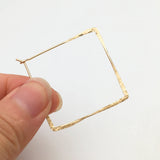 Square Hoop Earrings 925 Silver Vintage Jewelry Oorbellen Pendientes