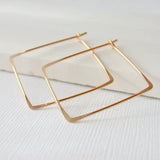 Square Hoop Earrings 925 Silver Vintage Jewelry Oorbellen Pendientes