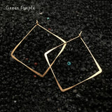 Square Hoop Earrings 925 Silver Vintage Jewelry Oorbellen Pendientes