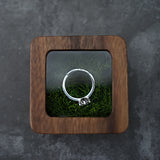 Square Jewelry Box Open Window Flip Lid Ring Necklace Proposal Packaging Display