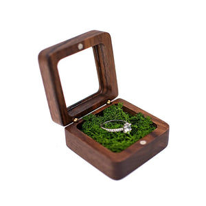 Square Jewelry Box Open Window Flip Lid Ring Necklace Proposal Packaging Display
