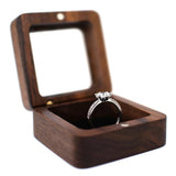 Square Jewelry Box Open Window Flip Lid Ring Necklace Proposal Packaging Display