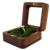 Square Jewelry Box Open Window Flip Lid Ring Necklace Proposal Packaging Display