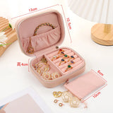 Square Jewelry Organizer Box Portable Leather Jewelry Display