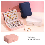 Square Jewelry Organizer Box Portable Leather Jewelry Display
