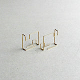 Square Line Earrings 14K Filled Minimalist Jewelry