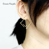 Square Line Earrings 14K Filled Minimalist Jewelry