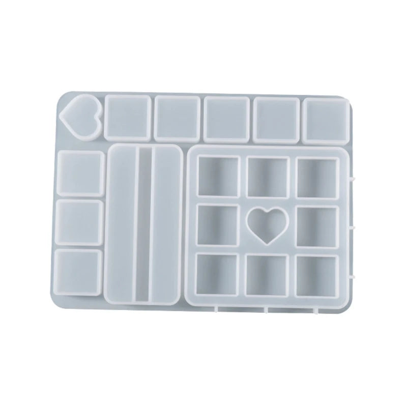 Square Love Heart Photo Frame Resin Mold DIY Decoration Tool