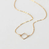 Square Necklace Jewelry Filled Choker Pendants Collier Femme Kolye