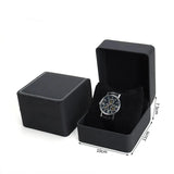 PU Leather Watch Box Jewelry Display with Pillow Cushion