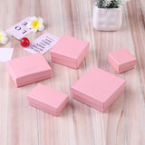 Square Pink Jewelry Travel Packaging Box Necklace Ring Earrings Bracelet