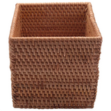 Wicker Tissue Box Cover, Hand Woven Rattan Holder, 5.7 x 5.7 x 5.7 Inches