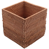 Wicker Tissue Box Cover, Hand Woven Rattan Holder, 5.7 x 5.7 x 5.7 Inches