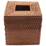 Wicker Tissue Box Cover, Hand Woven Rattan Holder, 5.7 x 5.7 x 5.7 Inches