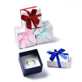 Square Ring Cardboard Jewelry Box with Sponge 5~6.6cm DIY Marriage Gift