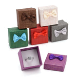 Square Ring Cardboard Jewelry Box with Sponge 5~6.6cm DIY Marriage Gift