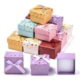 Square Ring Cardboard Jewelry Box with Sponge 5~6.6cm DIY Marriage Gift
