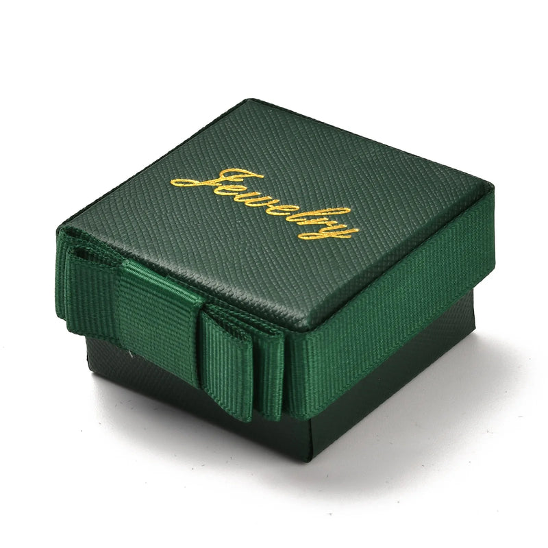 Square Ring Cardboard Jewelry Box with Sponge 5~6.6cm DIY Marriage Gift