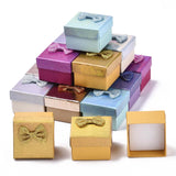 Square Ring Cardboard Jewelry Box with Sponge 5~6.6cm DIY Marriage Gift