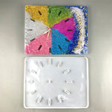 Square Round Clock Epoxy Resin Mold DIY Crafts Silicone Mould