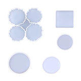 Square Round Coaster Resin Mould for DIY Cup Mats Table Home Decoration