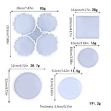 Square Round Coaster Resin Mould for DIY Cup Mats Table Home Decoration