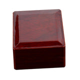 Wooden Square Shape Championship Ring Collection Box Wine Red 1 Hole