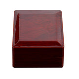 Wooden Square Shape Championship Ring Collection Box Wine Red 1 Hole