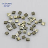 Square Shape Marcasite Stones, 1.2x1.2~2.4x2.4mm