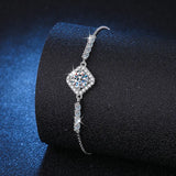 1ct Moissanite Diamond Bracelet 925 Sterling Silver Bangle Women Gift