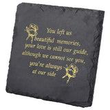Square Slate Memorial Stone for Pet Remembrance