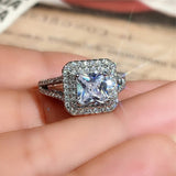 Crystal Women's Romantic Rings Jewelry Cubic Zirconia Wedding
