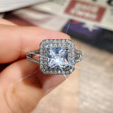 Crystal Women's Romantic Rings Jewelry Cubic Zirconia Wedding