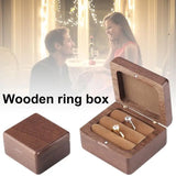 Wood Ring Box Portable Jewelry Box Holder Rustic Decor Box
