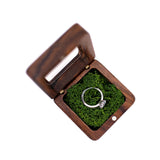 Wood Ring Box Jewelry Holder Engagement Ring Box