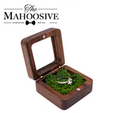Wood Ring Box Jewelry Holder Engagement Ring Box