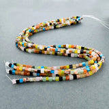 4x4mm Natural Stone Beads Mixed Color Loose Beads for DIY Jewelry Making