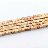 4x4mm Natural Stone Beads Mixed Color Loose Beads for DIY Jewelry Making