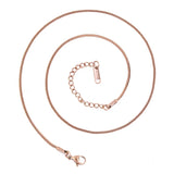 Stainless Steel Square Snake Chain Necklace 1.5mm Choker Jewelry
