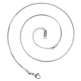 Stainless Steel Square Snake Chain Necklace 1.5mm Choker Jewelry