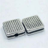 Square Stainless Steel Beads Spacer Charms DIY Jewelry