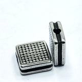 Square Stainless Steel Beads Spacer Charms DIY Jewelry